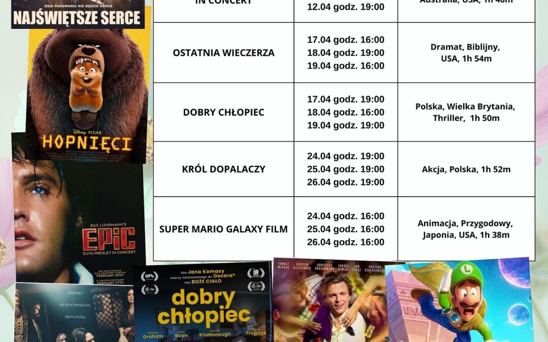 Repertuar kina – kwiecień 2026
