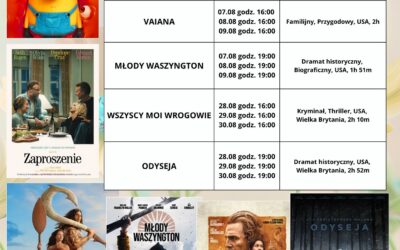 Kino Zdrój Ciechocinek – repertuar na sierpień