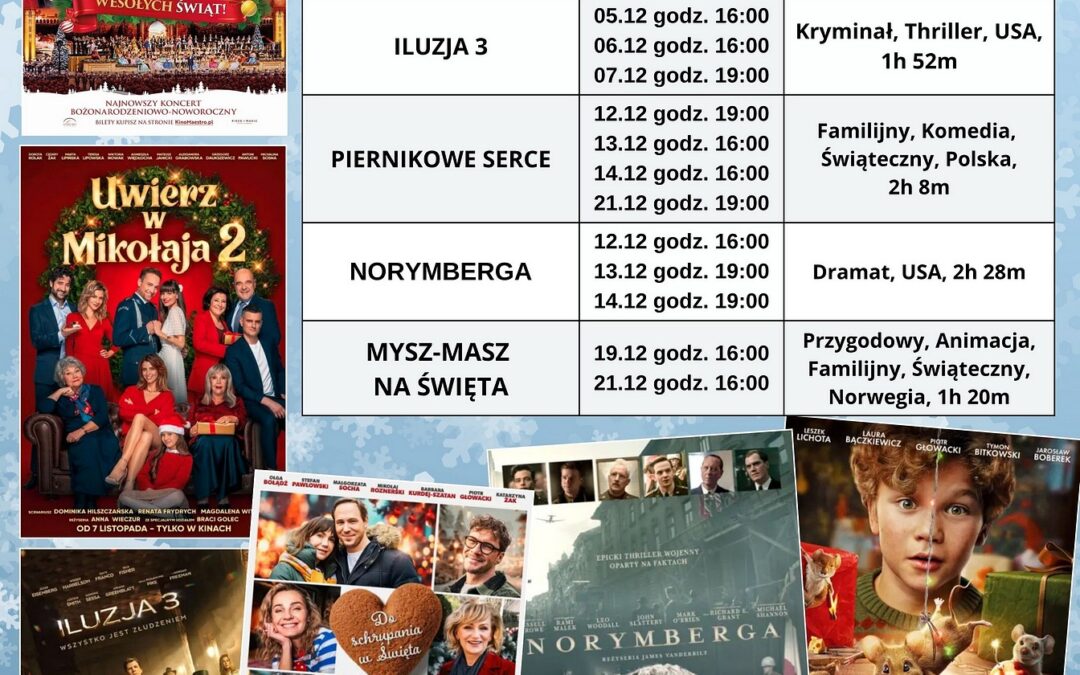Repertuar Kina Zdrój – grudzień