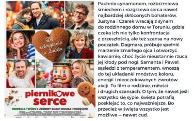 Piernikowe Serce w Kinie – Poczuj magię świąt prosto z Torunia!