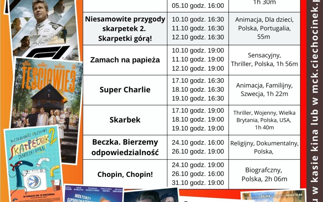 Repertuar kina Zdrój – październik