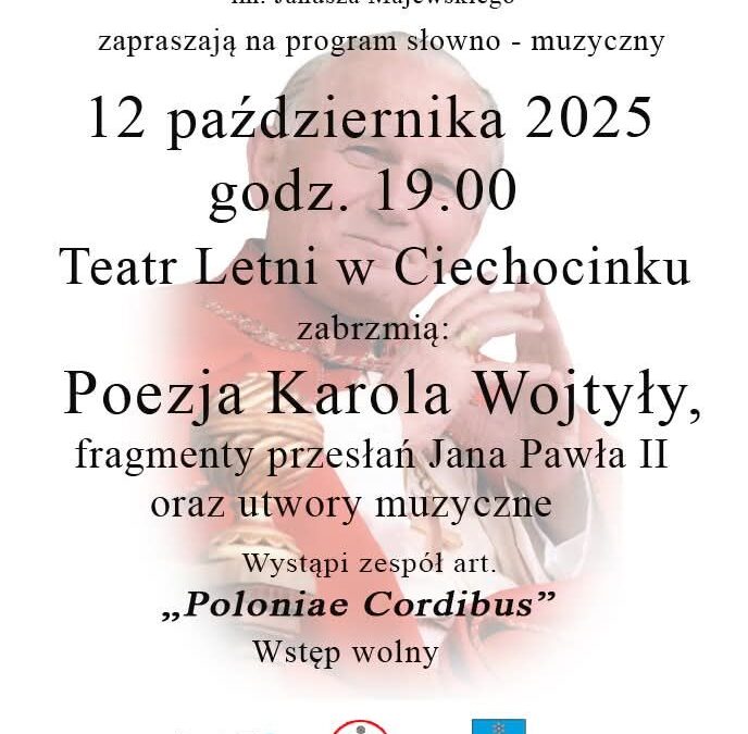 Wieczór poezji i muzyki upamiętniający Jana Pawła II