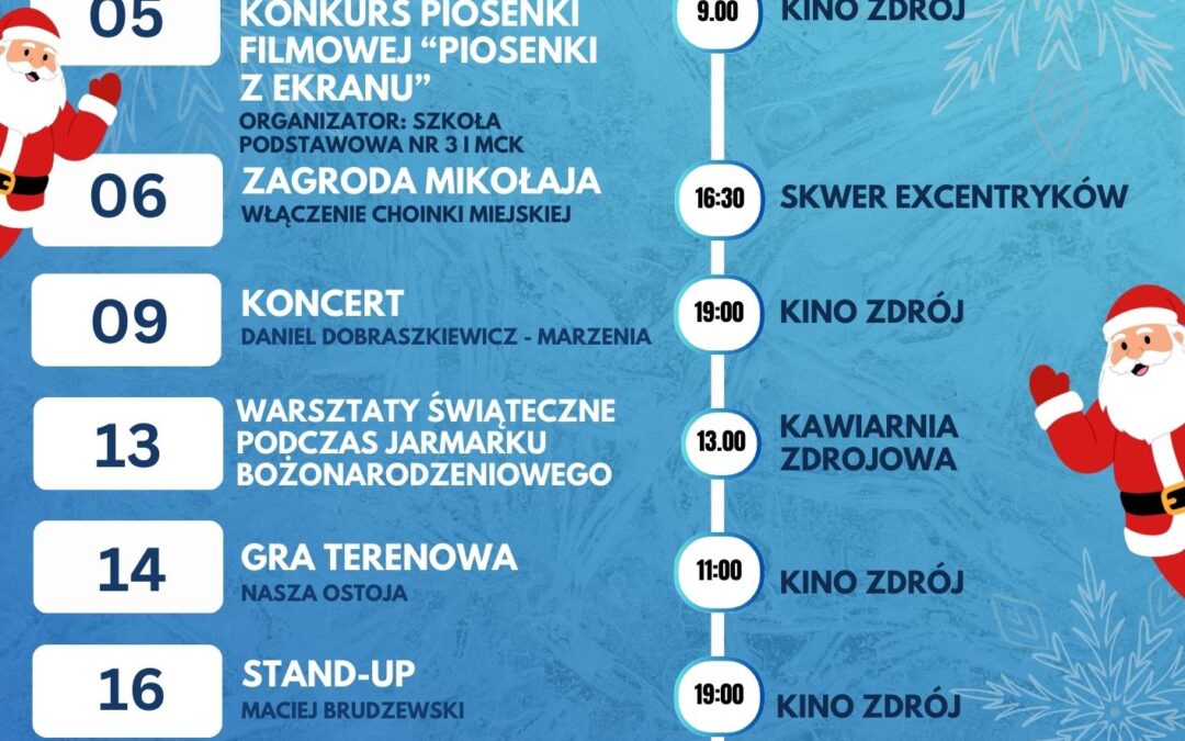 Grudzień w Kulturze – harmonogram wydarzeń MCK 2025