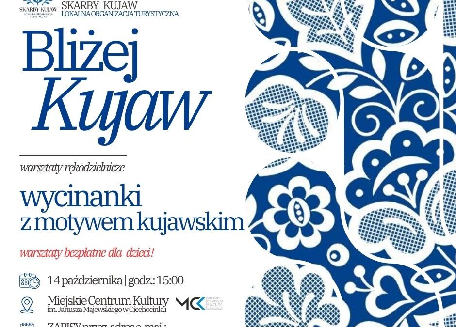 Warsztaty rękodzielnicze pt.”𝐖𝐘𝐂𝐈𝐍𝐀𝐍𝐊𝐈 𝐙 𝐌𝐎𝐓𝐘𝐖𝐄𝐌 𝐊𝐔𝐉𝐀𝐖𝐒𝐊𝐈𝐌”